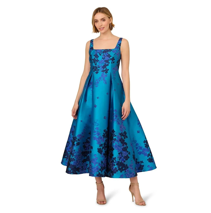 Adrianna Papell Petite Jacquard Fit & Flare Dress