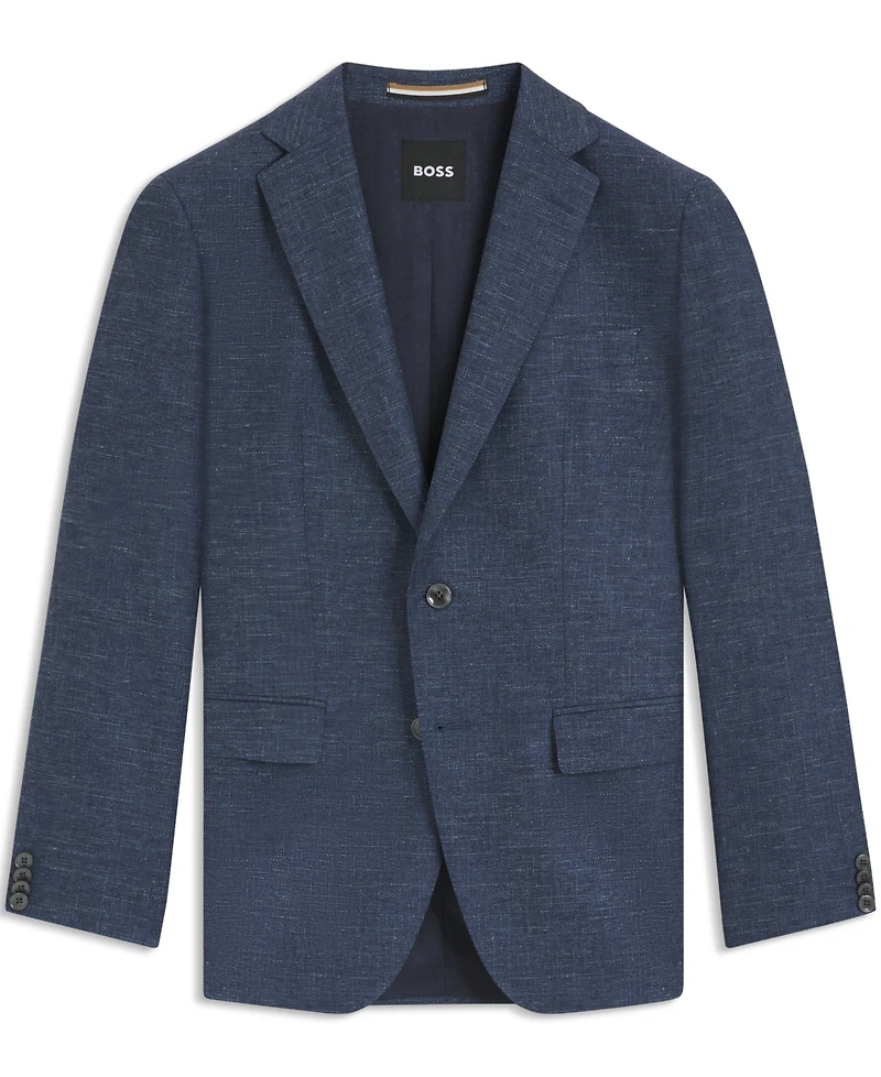Boss by Hugo Men's Patterned Stretch Slim-Fit Blazer