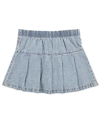 abercrombie kids Girls Denim Pull Tab Pleated Skirt