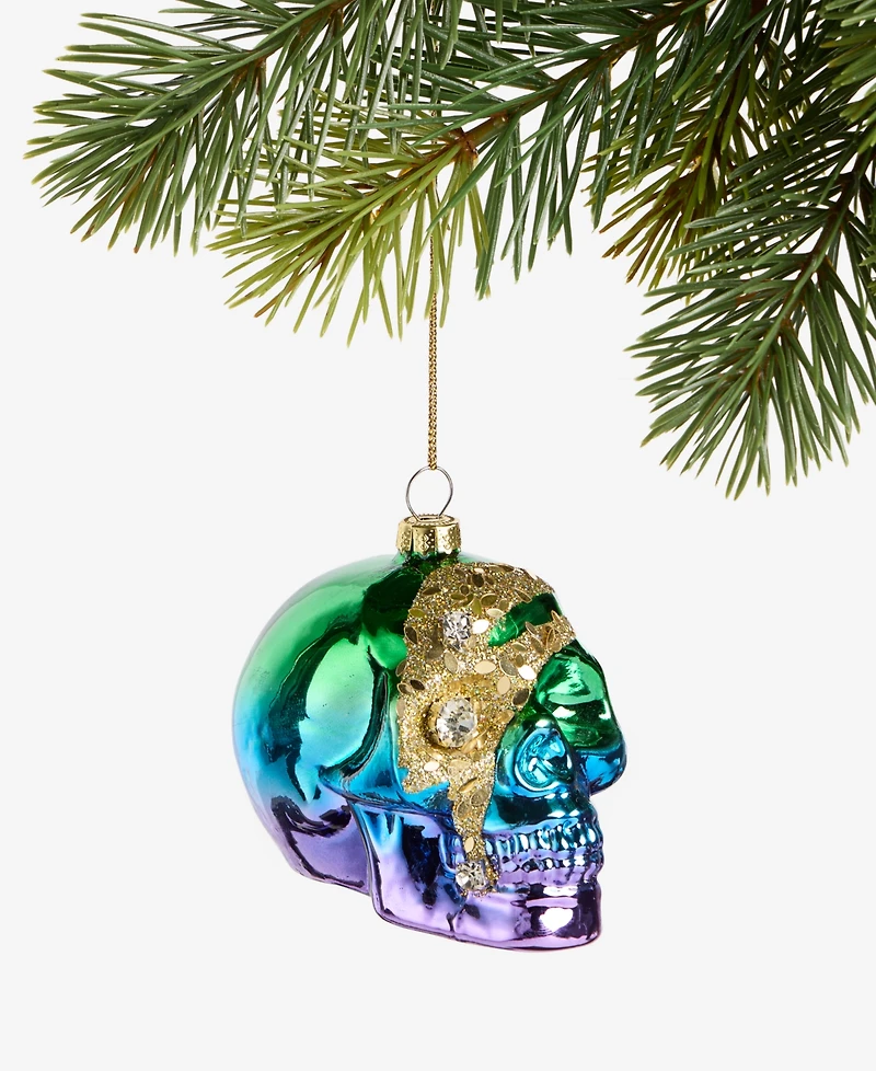 Holiday Lane Eclectic Charm Rainbow Skull Ornament, Macy's Exclusive