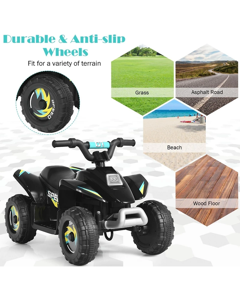 6V Kids Electric Atv 4 Wheels Ride-On Toy