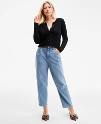 On 34th Women's Crewneck Button-Front Cardigan, Exclusively at Macy's