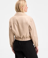 On 34th Women's Solid Cropped Trench Jacket, Exclusively at Macy's