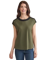 Jones New York Women's Embellished Drop Shoulder Top
