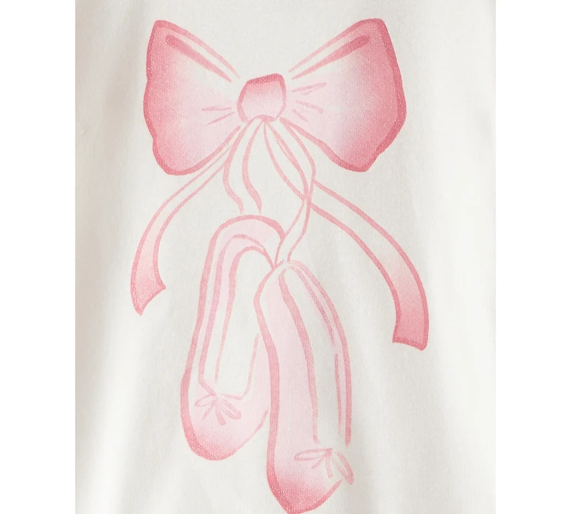 Carter's Toddler Girls Ballerina-Print Snug-Fit Cotton Pajamas, 4 Piece Set