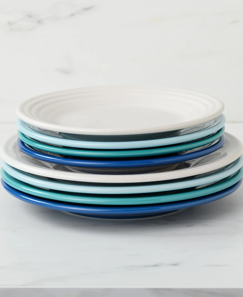 Fiesta Coastal Blues Classic Rim 10.5" Dinner Plates, Set of 4