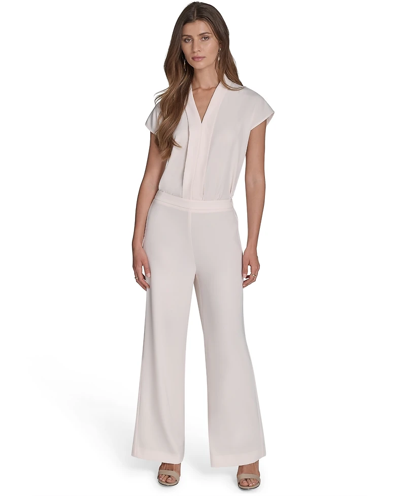 Halston Women's Soft Suiting Wide-Leg Pull-On Pants