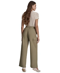 Dkny Jeans Women's High Rise Straight Leg Cargo Pants