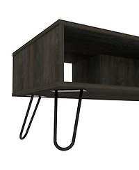Depot E-shop Vassel Coffee Table, Four Legs, Two Shelves, Espresso
