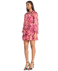 Donna Morgan Women's Long-Sleeve A-Line Dress