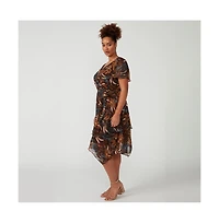 Dream Glow Faux-Wrap Dress