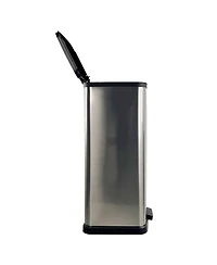 13.2 Gallon Trash Can, Plastic Rectangular Step Kitchen Trash Can