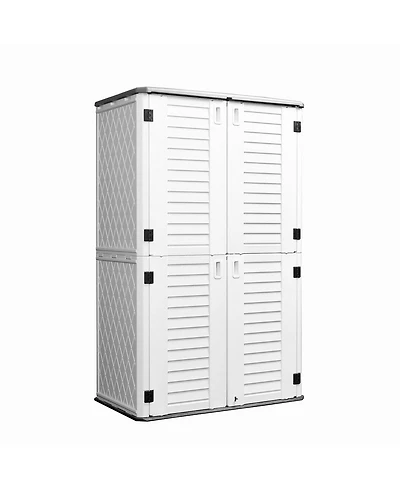 Mondawe Outdoor Resin Storage Cabinet (Single-Tier, Lockable)