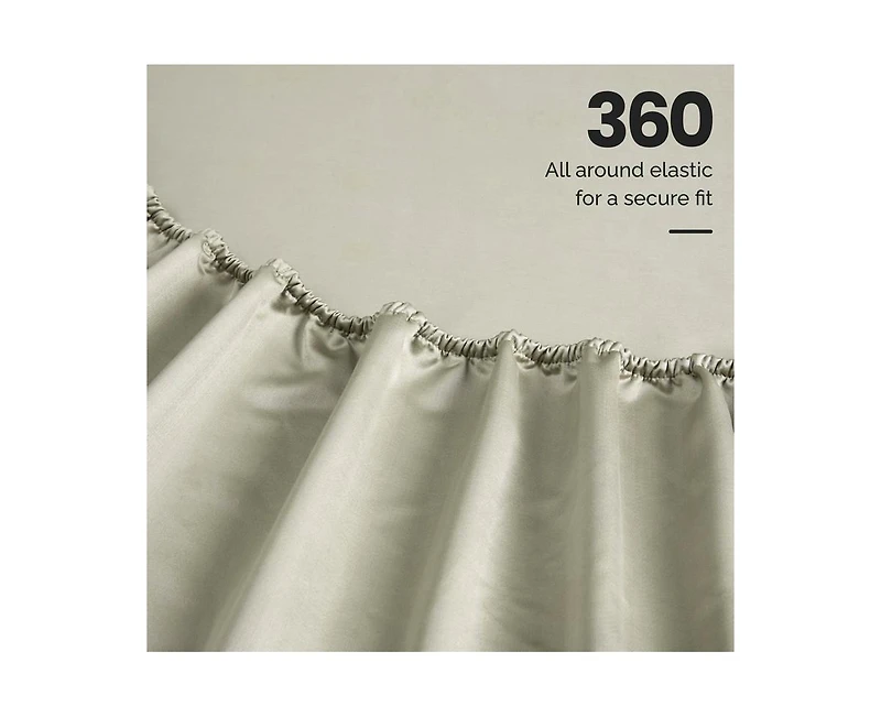 Superior Egyptian Cotton 1500 Thread Count Embroidered Marrow Stitch Hem Deep Pocket Sheet Set,King