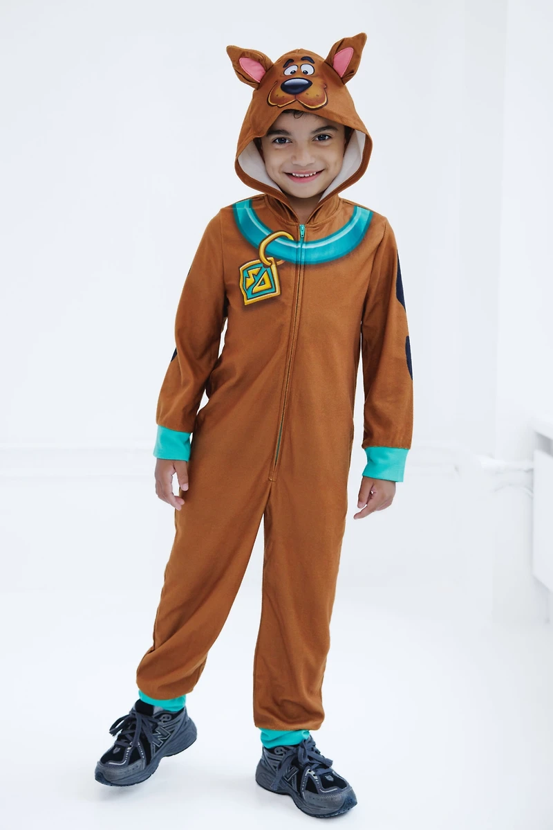 Scooby Doo Boys Warner Bros. Fleece Zip Up Cosplay Pajama Coverall