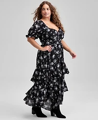 And Now This Trendy Plus Puff Sleeve Dress, Macy's Exclusive