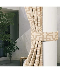 Outdoor Window Covering Cabana Trellis Grommet Single Panel, 52"Wx 84"L