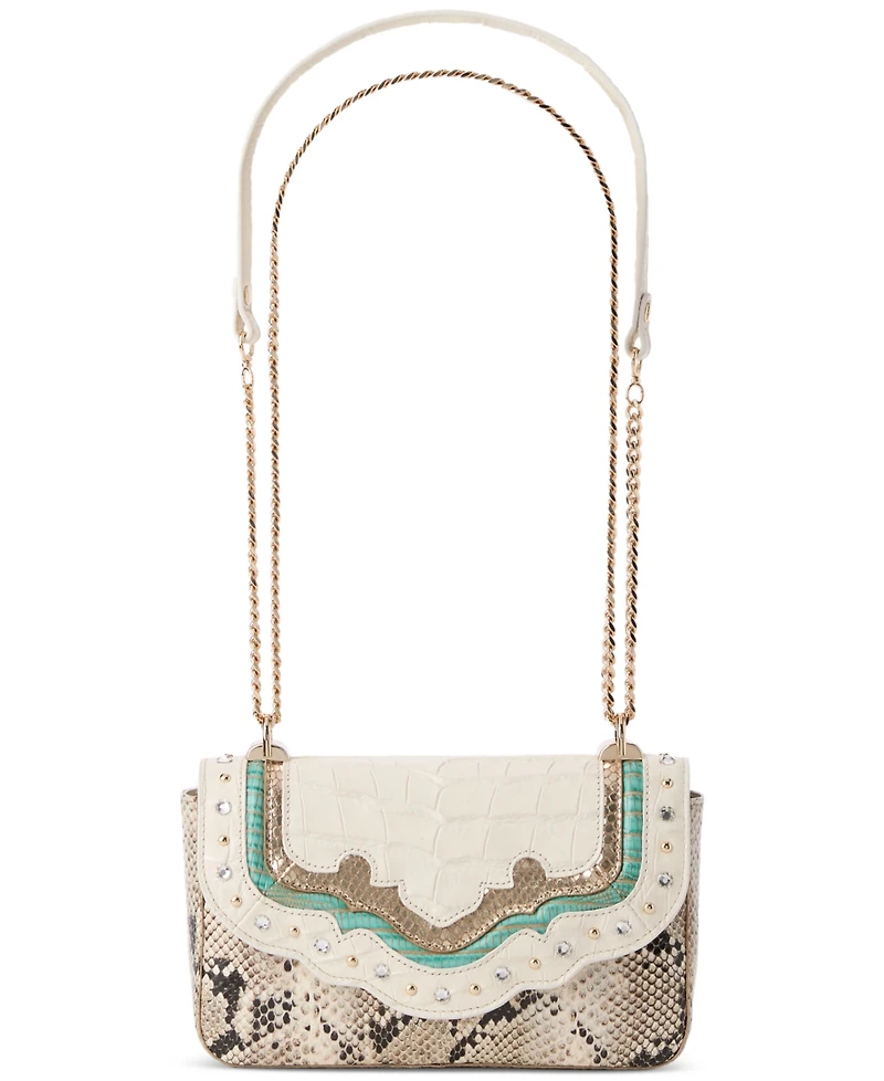 Brahmin Rosa Cloud Dancer Dubois Small Leather Crossbody