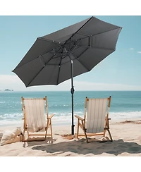 3-tier Vented Patio Umbrella with Push Button Tilt