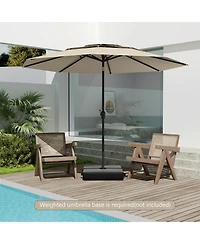 3-tier Vented Patio Umbrella with Push Button Tilt