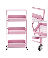 Mega Casa 5 tier Rolling Utility Cart with Lockable Wheels