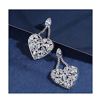 Sohi Women's Heart Drop Earrings