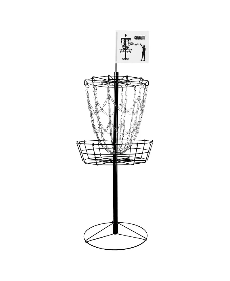 Portable 12-Chain,Disc Golf Targets Basket, Metal Flying Disc Practice Basket(Black/Blue/Orange/Red)