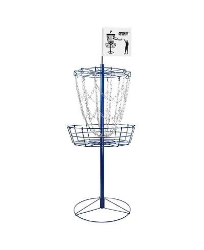 Portable 12-Chain,Disc Golf Targets Basket, Metal Flying Disc Practice Basket(Black/Blue/Orange/Red)