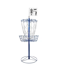 Portable 12-Chain,Disc Golf Targets Basket, Metal Flying Disc Practice Basket(Black/Blue/Orange/Red)