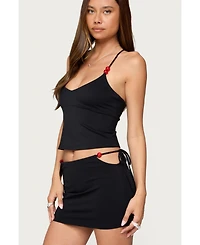Edikted Women's Maree Bead V Neck Top