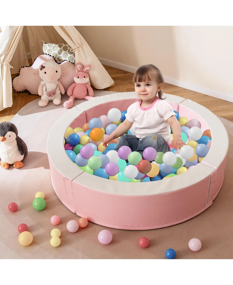 Slickblue Kids Detachable Foam Ball Pit with 50 Colorful Ocean Balls