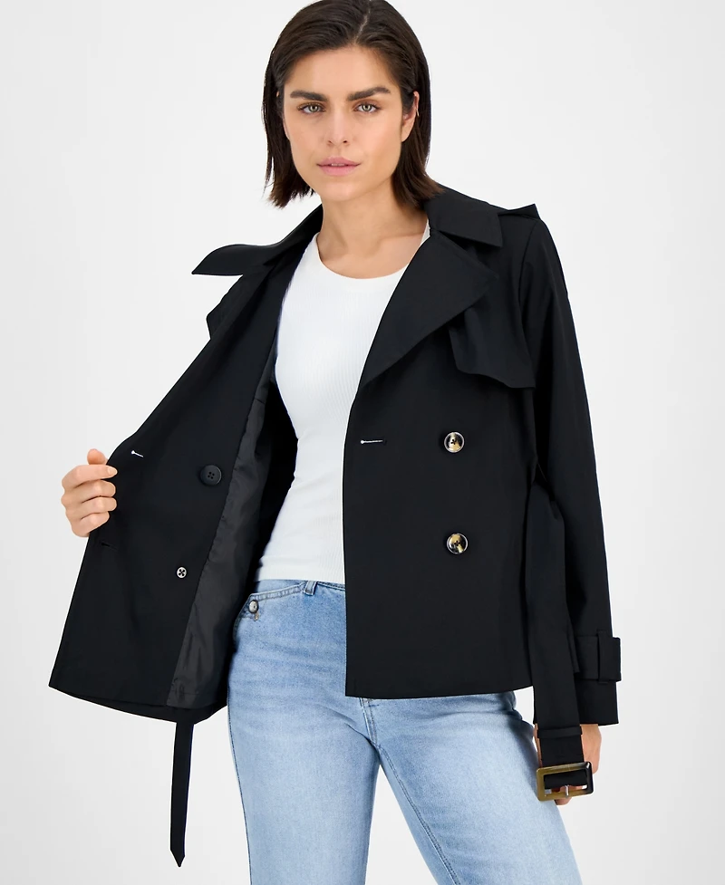 London Fog Women's Double-Breasted Belted Trench Coat, Exclusively at Macy's