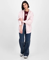 Hippie Rose Juniors' Oversized Full-Zip Hoodie