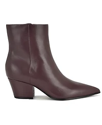 Nine West Women's Savie Leather Block Heel Booties