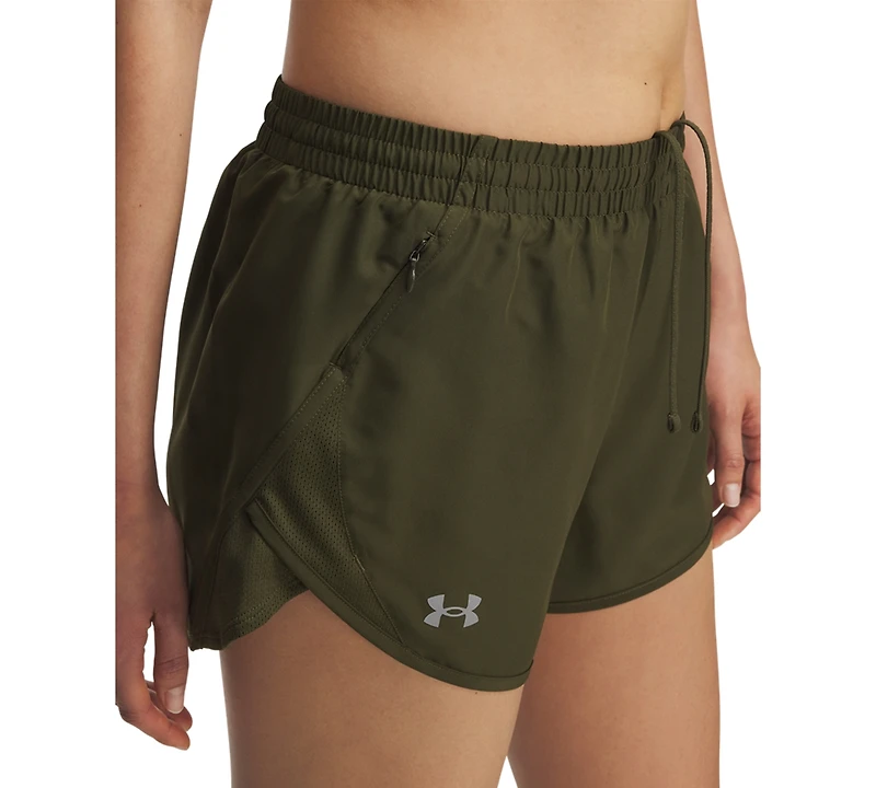 Under Armour Women's Fly By Mesh-Panel Running Shorts