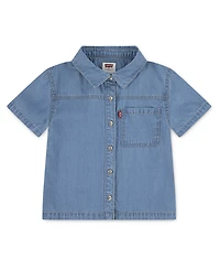Levi's Big Girls Short Sleeve Denim Shirt