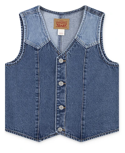 Levi's Big Girls Shade Blocked Denim Vest