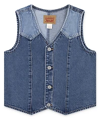 Levi's Big Girls Shade Blocked Denim Vest