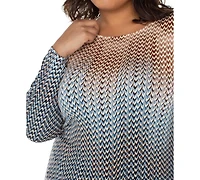 Liverpool Los Angeles Trendy Plus Printed Knit Top