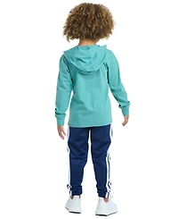 adidas Toddler and Little Boys 2-Piece Long Sleeve Hooded T-Shirt Jogger Pant Set