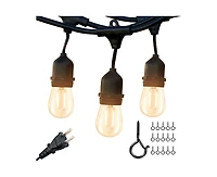 Ambience Pro 48 ft. Indoor/Outdoor Led Weatherproof 2-Watt String Lights with Warm White Hue