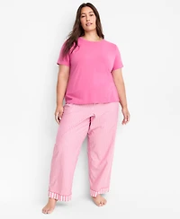 State of Day Women's Poplin Pajama Pants, Xs-3X, Macy's Exclusive