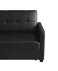 Gold Sparrow 51" Faux Leather Chandler Convertible Loveseat Bed, Created for Macy's