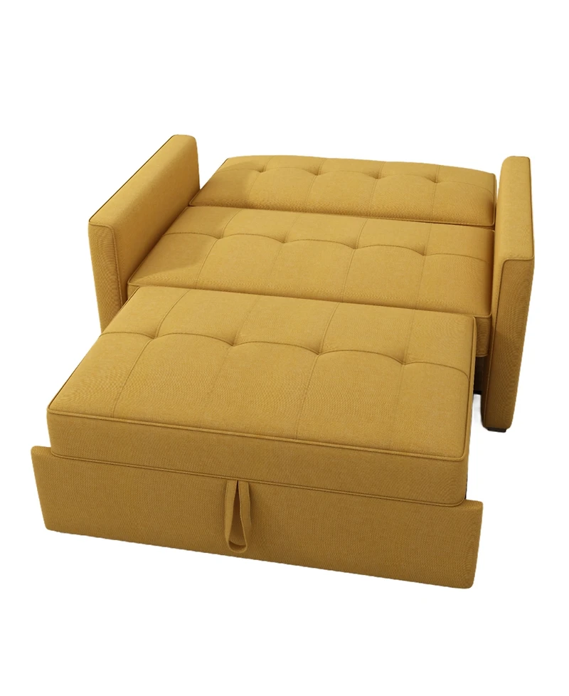Gold Sparrow 51" Polyester Chandler Convertible Loveseat Bed, Created for Macy's