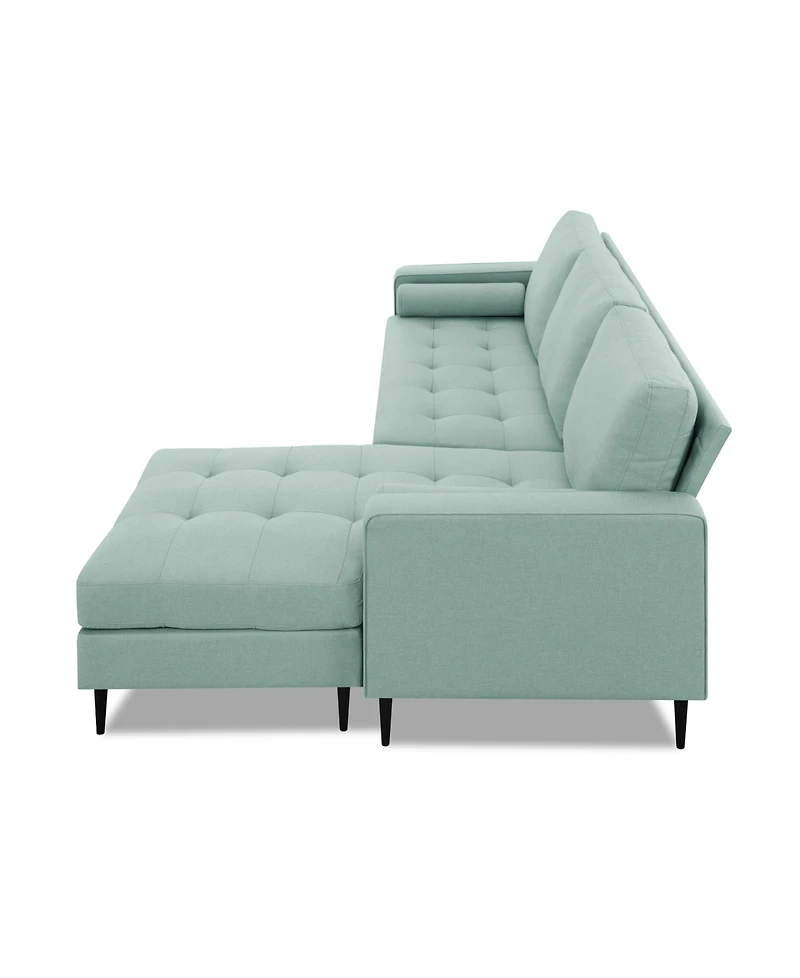 Gold Sparrow 82" Polyester Lexington Reversible Sectional, Created for Macy's
