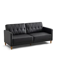 Gold Sparrow 77" Faux Leather Victoria Convertible Sofa Bed, Created for Macy's