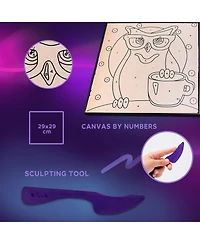 Okto Clay-by-Numbers Kit – “Owl” (11.4” x 11.4”)