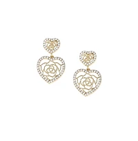 Sohi Women's Heart Drop Earrings