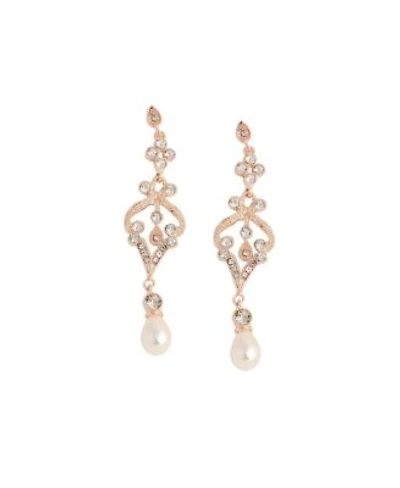 Sohi Womens Silver Dazzling Drop Earrings