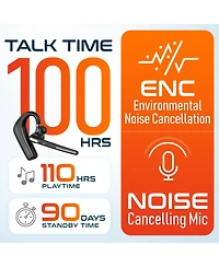 Delton 4pcs Ergonomic Remote Worker Kit, Wireless Bluetooth Headset, Executive Earpiece with Noise Cancelling Mic, 1080p Webcam, Wireless Keyboard and